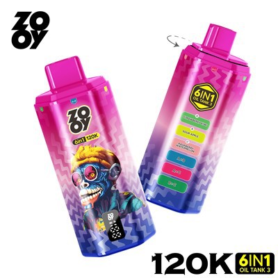 ZOOY 6 IN 1 맛 120K 도매 Vape
